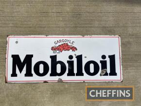 C1930s Gargoyle Mobil Oil single sided enamel advertising sign, 59x24ins