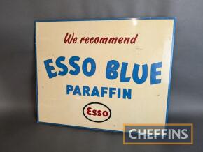 Esso Blue Paraffin printed aluminium flange mounted sign 22x18ins