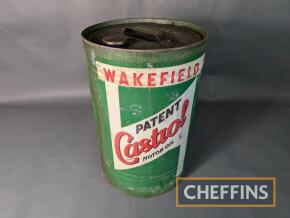 Wakefield Patent Castrol Motor Oil 5gallon can