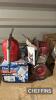 Air Compressor t/w Clarke air spray gun & other air tools, oil cans UNRESERVED LOT