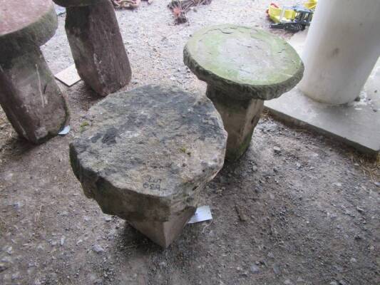 2no. staddle stones