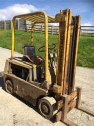 1965 Coventry Climax diesel forklift truck fitted with solid rubber tyres, vender states it is still used occasionally