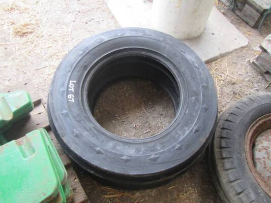 Pr. Goodyear 6.00x16 front tractor tyres (new)