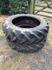 2no. tractor tyres, 1 Goodyear diamond pattern t/w 1 Semperit
