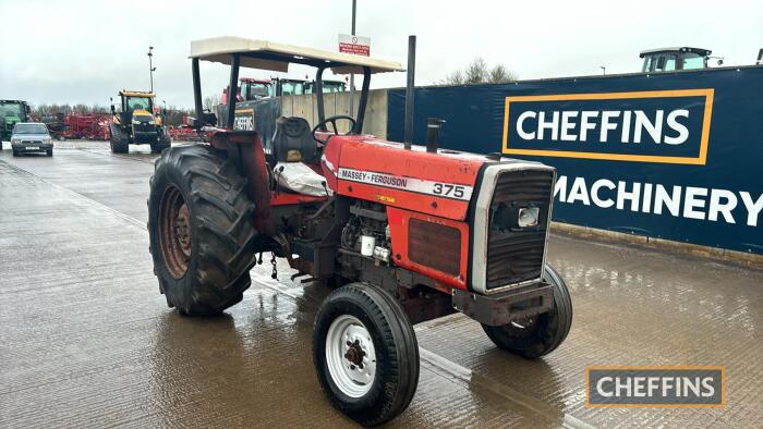 Massey Ferguson 375 2wd Tractor c/w canopy cab Reg. No. N357 GSD Ser. No. A24066