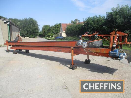 1996 Downs Greyhound dual 900mm 'piggy back' conveyor with 2no, 10m conveyors, 3phs, recently rewired Serial No. 11673