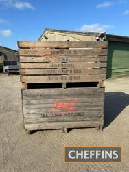 2no. 1tonne potato boxes. Stored inside and suitable for logs