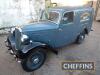 1937 SINGER Bantam 5/7cwt 972cc petrol VAN Reg. No. 656 UYE Chassis No. 13481 An uncommon LHD commercial variant of the popular lightweight. Imported from Canada in February 2014 by the vendor, a high quality restoration has been completed. Finished - 2