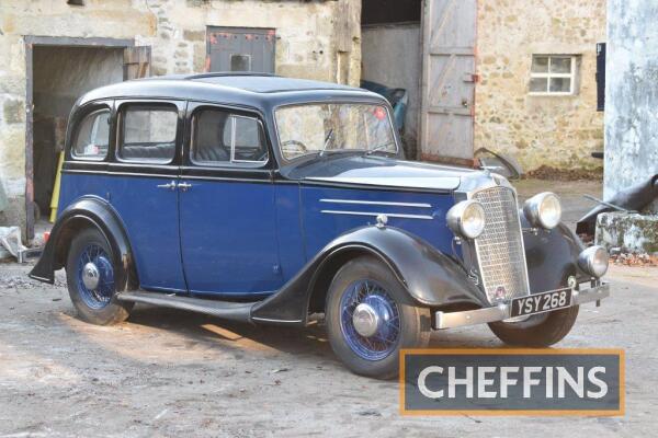 1935 VAUXHALL Light Six DY saloon 1530cc CAR Reg. No. YSY 268 Chassis No. 511810 Engine No. 711720 Presenting well with an older external restoration, the Twelve-Six's interior has aged gracefully and wants for only light recommissioning. The revised ver