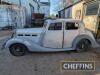 1938 TRIUMPH 14/60 Dolomite saloon 1767cc 4cylinder CAR Reg. No. FKE 895 Chassis No. 20/6/1995 An unfinished restoration project of a very uncommon pre-war Triumph. 4door saloon body with engine and gearbox in situ. Interior removed and not found. 'Wat - 6