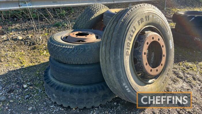 9no. 8.25-15 Wheels & Tyres UNRESERVED LOT