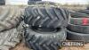 Stocks Ag 38in Dual Wheels c/w 12no. Clamps, fitted with Continental Contract AC65 tyres 650/65/38