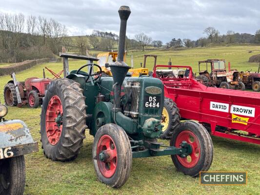 1942 MARSHALL Model M single cylinder diesel TRACTOR Reg. No. DS 6484 Serial No. 1590 Fitted with rear winch, repair to cylinder head Supplied with blue V5, Condie Marshall books & photocopy instructions Due to extremely restricted access, loading will