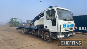 Iveco 7.5ton c/w HMF +2 crane, recovery body, registration documents in office MOT: 31/03/2025 Reg. No. NX54 HZN