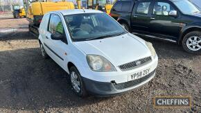 2008 Ford Fiesta Van, Spares or Repairs c/w registration documents in office MOT until 16th September 2025 Reg No: YP58 ZGY