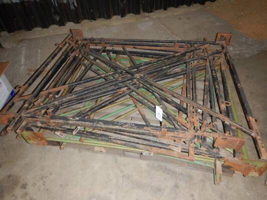 Qty steel pallet frames, dismantled