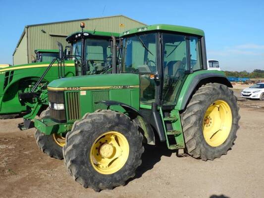 1996 JOHN DEERE 6800 PowerQuad 4wd TRACTOR Fitted with PUH on 18.4R38 rear and 16.9R24 front Goodyear wheels and tyres. On farm from new Reg. No. P389 ODX Serial No. 176236 Hours: 6,079