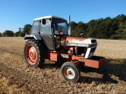 1982 DAVID BROWN 1490 2wd TRACTOR On 13.6R38 rear and 7.5-16 font wheels and tyres. Faulty Transmission. On farm from new Reg. No. BVX 561X Serial No. 11185182 Hours: 5,085 FDR: 06/04/1982