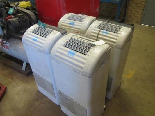 Pallet of 4no. Honeywell 240v Air Conditioning Units c/w outlet tubes