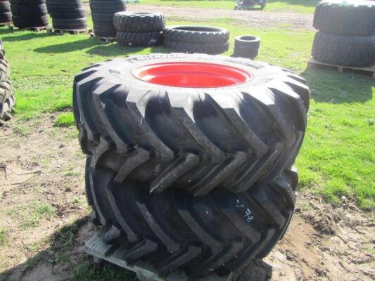 Pr. of Michelin 440/80/24 Wheels & Tyres