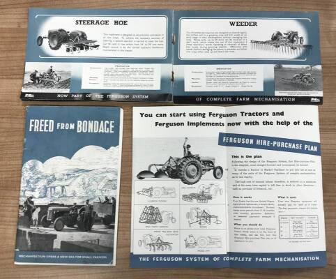 Ferguson System Farm Mechanisation brochure, purchase hire plan leaflet and Freed from Bondage, by John Manor