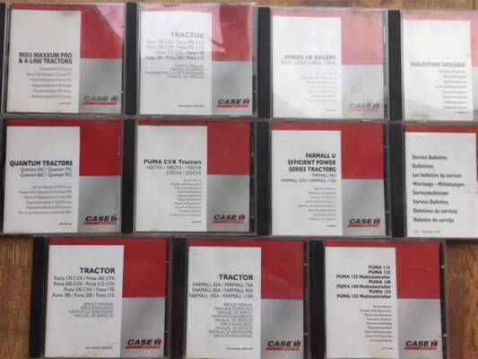 Case IH tractor and machinery workshop manuals on disc