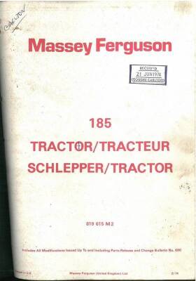 Massey Ferguson 185 parts manual