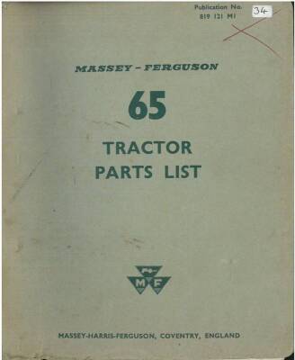 Massey Ferguson 65 parts manual