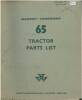 Massey Ferguson 65 parts manual