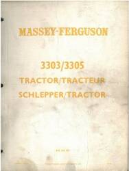 Massey Ferguson 3303 and 3305 parts manual and loader and backhoe parts manuals