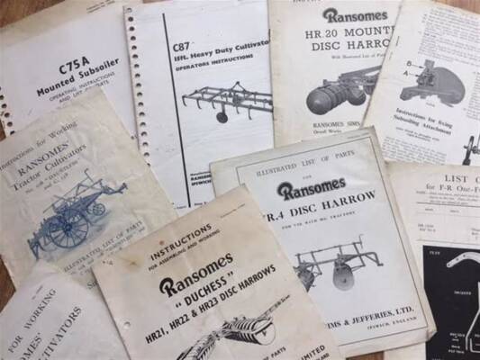 Ransomes plough and harrow manuals