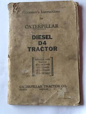 Caterpillar D4 operators instruction book t/w The British Farmers Magazine, April 1880