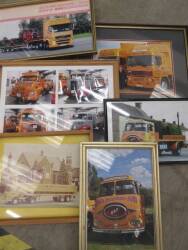 Qty of framed photographs and prints of Jack Richards commercials and framed archive material