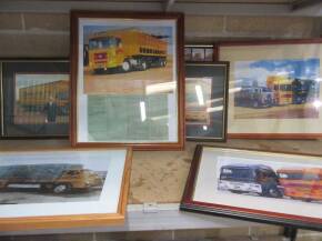 Selection of framed and glazed photographs of Jack Richards & Son tractor units inc' Seddon PFL 22G c/w green logbook dated 1968 to John W Richards, Aldreth Rd, Haddenham, Cambs