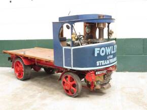 3ins scale live steam Fowler Undertype Steam Wagon. Another model of a most unusual subject, Fowler only producing around 100 steam wagons. A well built and complex model which is road registered (KX03 DZZ) but, at the time of cataloguing, no V5 documenta