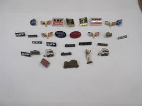 Qty of ERF lapel badges t/w Gardner (2), Cummins (2) ex Jack Richards