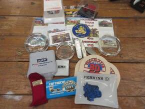 Various promotional ephemera to inc' ERF paperweights, coasters, Perkins ashtray etc ex Jack Richards