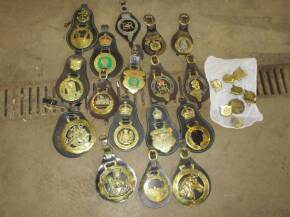 Qty commemorative horse brasses, Royal, Military and other themes.