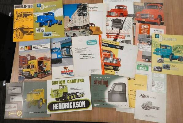 American commercial vehicle brochures to inc' American-Coleman, Chrysler, Diamond T and Federal etc (19)