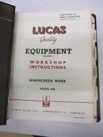 Lucas, 1955 binder of workshop instructions, horns, starts, magnetos etc etc