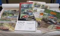 Michael Turner; Motoring Magazine A4 card prints, 6 calendars 2000-2005 t/w a qty Studio 88 Collectors Club Newsletters