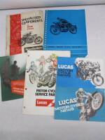 Motorcycle equipment catalogues by Lucas, Smiths and Brown Bros 1960s onwards (6)