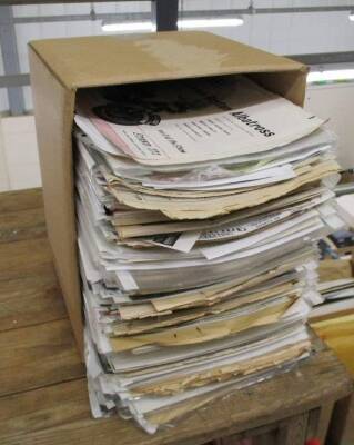 Large qty of Mick Walker's reference material, notes, correspondence etc