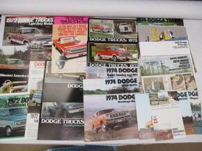 Dodge trucks and wagon, a range of brochures and flyers, 1970s