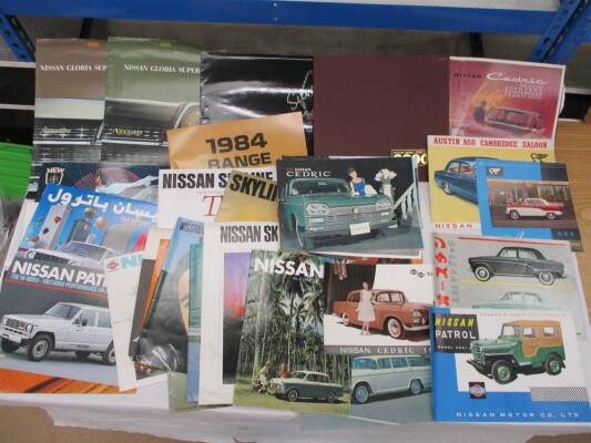 Nissan, brochures and publicity material (Japanese) 1950s-80s inc' early UK cars under license
