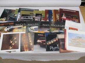 Plymouth car brochures, a qty 1980s