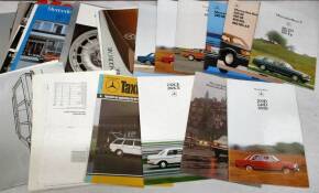 Mercedes car brochures, a qty 1976-1980