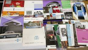 Wolseley car brochures, a qty t/w cuttings and road tests 1963-75