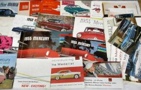 Mercury car brochures, a qty t/w cuttings etc 1949-1961