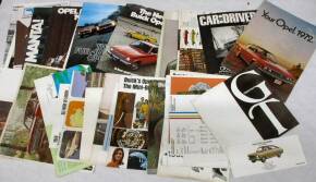 USA Opel car brochures, a qty 1964-72